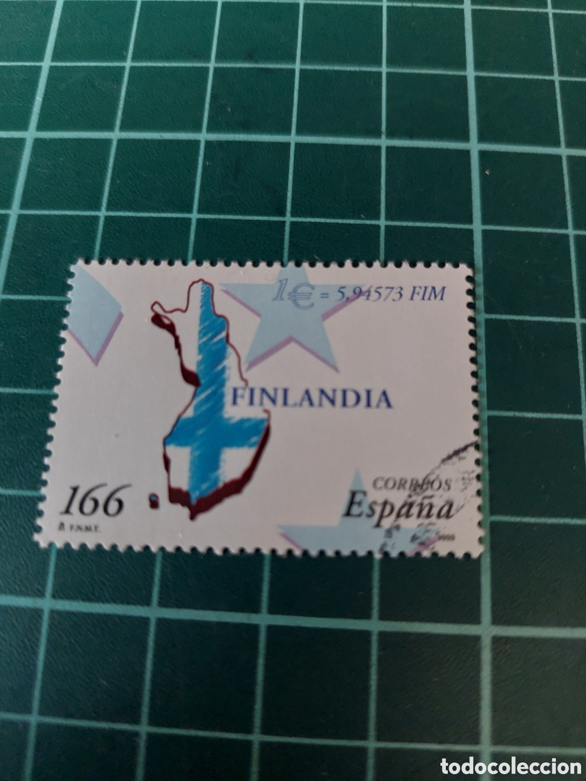 Sellos: 1999 FINLANDIA PAISES EURO MAPA BANDERA FINLANDIA EDIFIL 3637 USADA LUJO O NUEVA SOLICITA FALTAS ESP