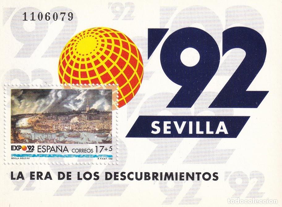 Sellos: HB Hojita Bloque Edifil N&ordm; 3191 - Sevilla 1992 - Expo 92 - La era de los descubrimientos