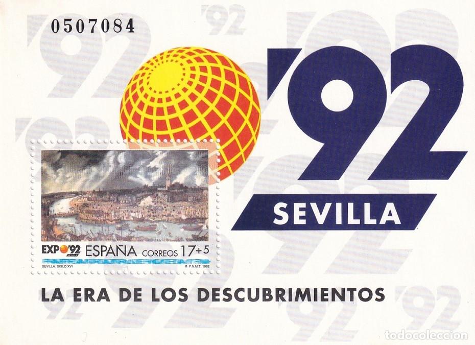 Sellos: HB Hojita Bloque Edifil N&ordm; 3191 - Sevilla 1992 - Expo 92 - La era de los descubrimientos