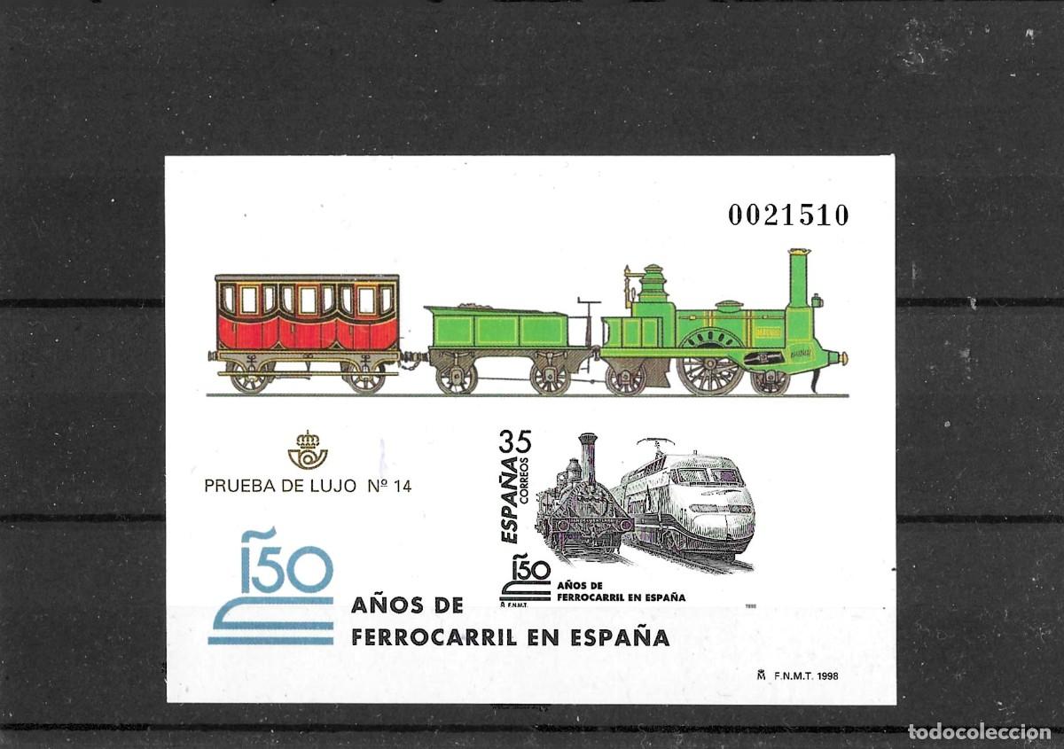 Sellos: Sellos de Espa&ntilde;a A&ntilde;o 1998 Prueba Oficial 150 Aniversario Ferrocarril Espa&ntilde;ol N&ordm; 66