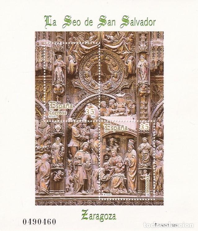 Timbres: HB Hojita Bloque 1998 Edifil 3595 - La Seo de San Salvador - Zaragoza