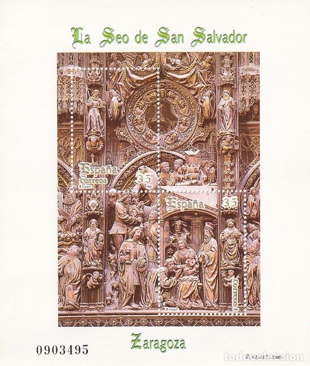 Timbres: HB Hojita Bloque 1998 Edifil 3595 - La Seo de San Salvador - Zaragoza