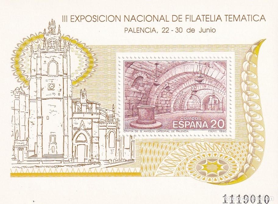 Timbres: HB Hojita Bloque Edifil N&ordm; 3074 - Filatem 90 Palencia III Exposici&oacute;n Nacional de Filatelia tem&aacute;tica