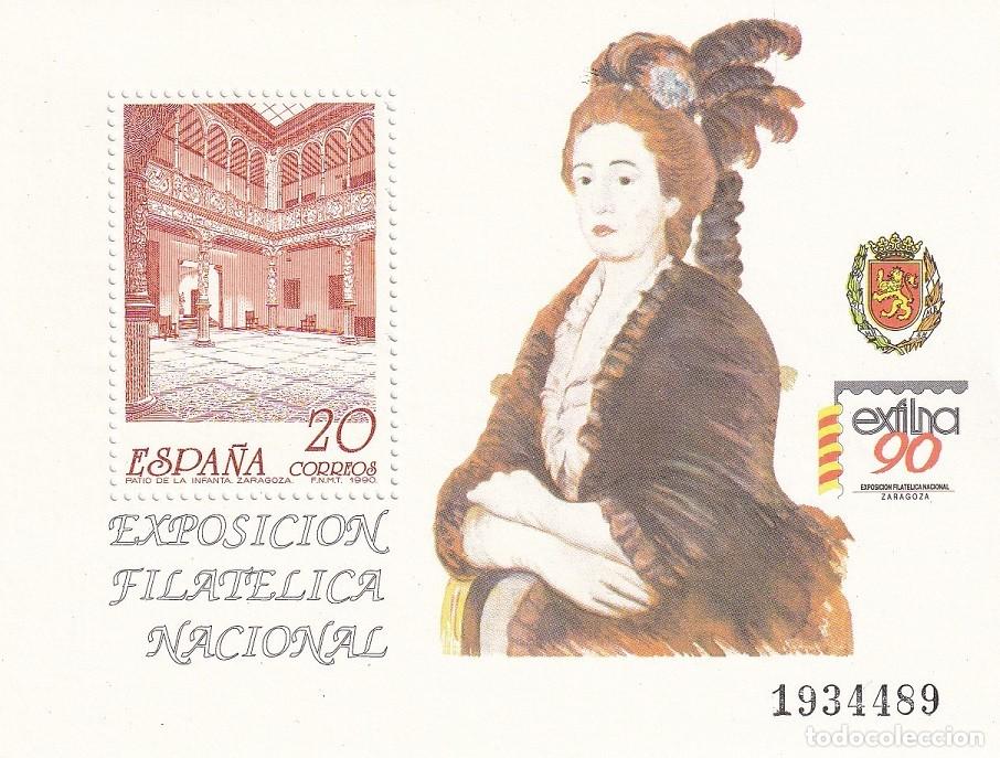Francobolli: HB Hojita Bloque 1990 - Exfilna 90 Zaragoza Exposici&oacute;n Filat&eacute;lica Nacional - Patio de la Infanta