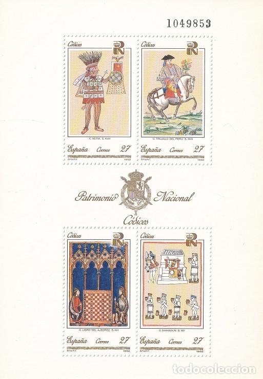 Sellos: HB Hojita Bloque 1992 - Patrimonio Nacional C&oacute;dices - Veitia - Trujillo del Per&uacute; - Libro del ajedrez