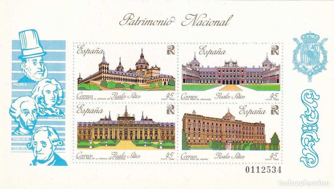 Sellos: HB Hojita Bloque Edifil 3046 - Patrimonio Nacional Reales Sitios 1989 - Palacio Real Madrid - Monast