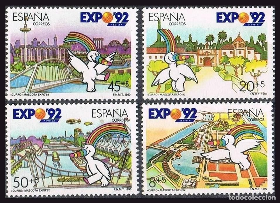 Sellos: 4v Espa&ntilde;a, 1990 | EXPO '92 | Ed: 3050/3, Yv: 2664/7, Mi: 2929/32, SG: 3052/5 MNH **