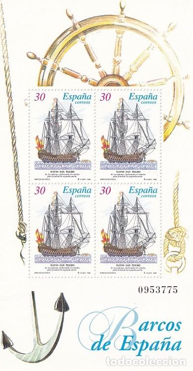 Sellos: HB Hojita Bloque Edifil N&ordm; 3353 - Barcos de Espa&ntilde;a 1995 - Nav&iacute;o San Telmo