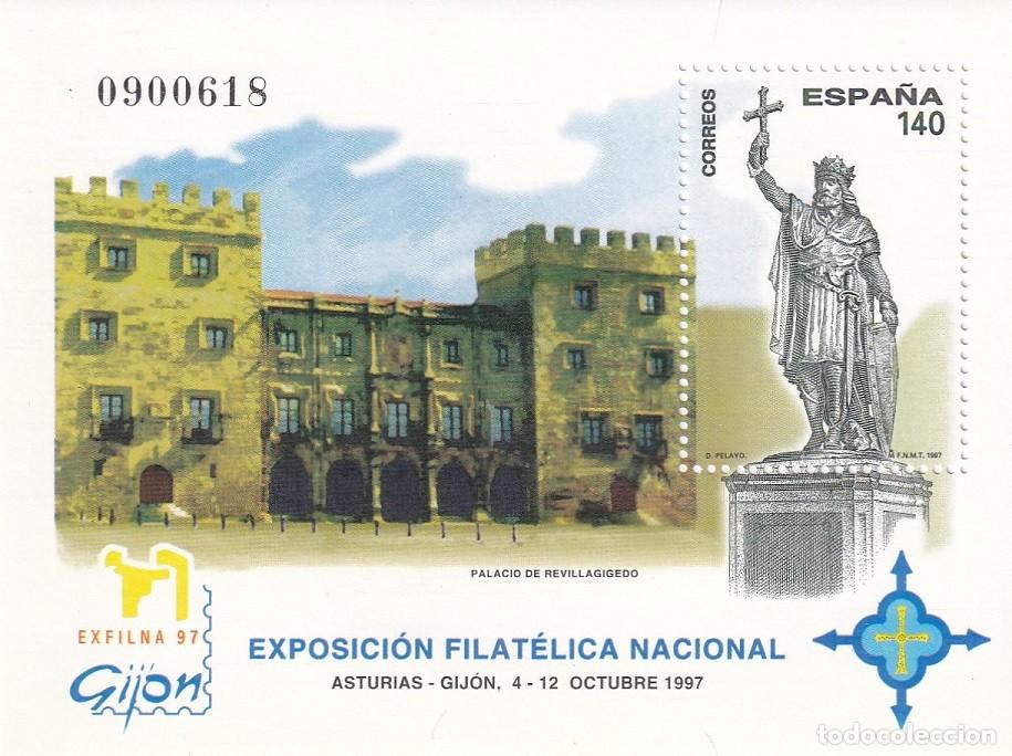 Sellos: HB Hojita Bloque Edifil N&ordm; 3512 - Exfilna 97 Asturias Gij&oacute;n - Palacio de Revillagigedo 1997
