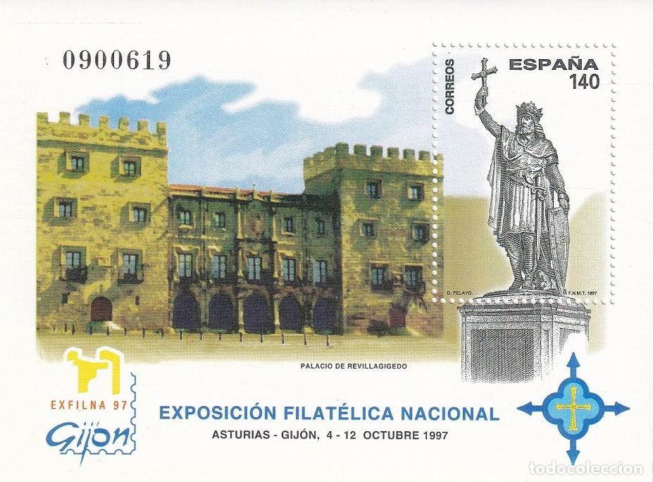 Sellos: HB Hojita Bloque Edifil N&ordm; 3512 - Exfilna 97 Asturias Gij&oacute;n - Palacio de Revillagigedo 1997