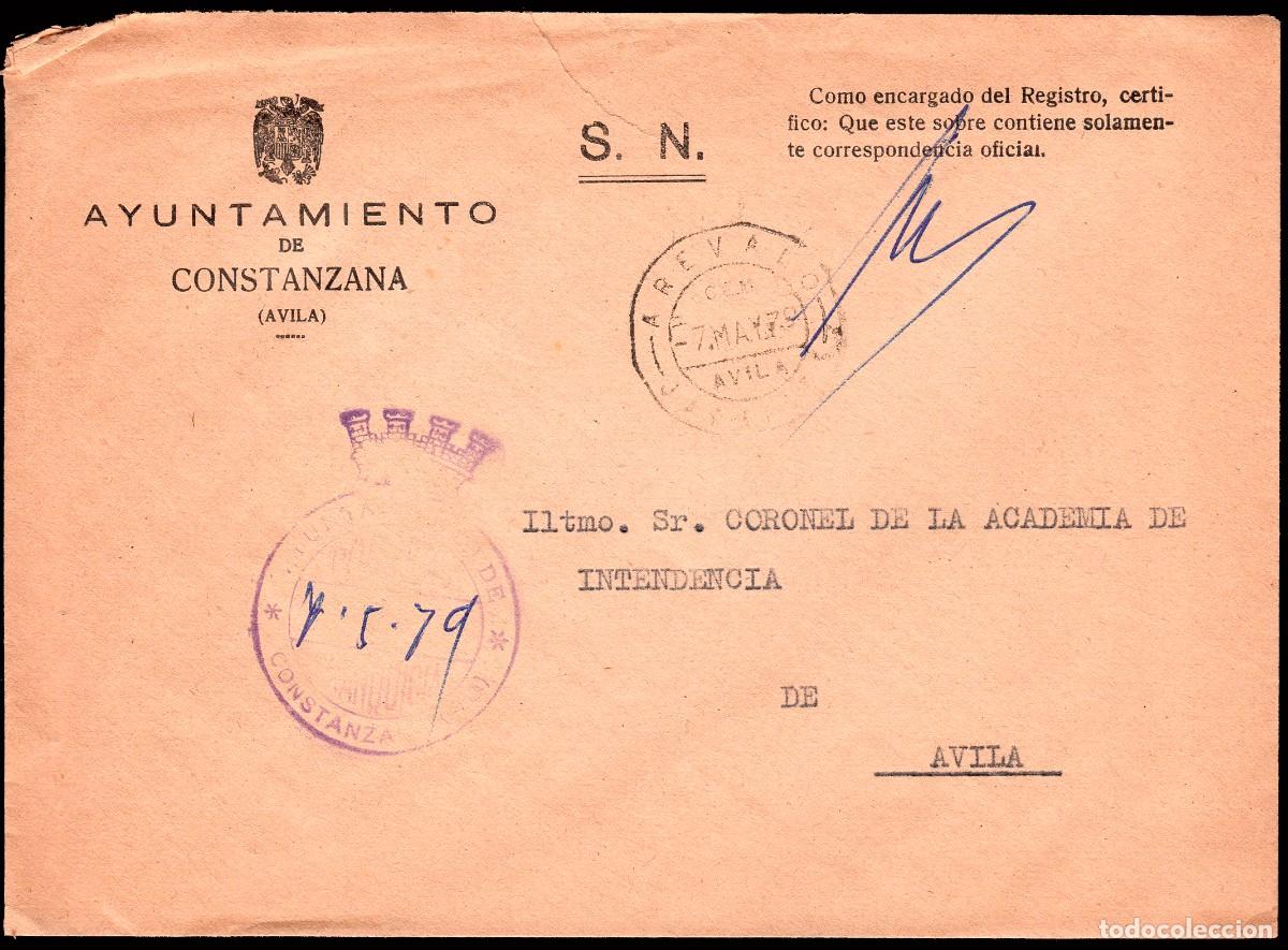 Sellos: &Aacute;vila - Sobre con Fecha. &rdquo;Ar&eacute;valo - CEM - Jaraices 7/5/79&rdquo;