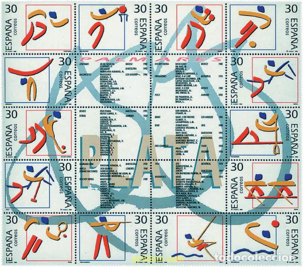 Sellos: 6726 MNH ESPA&Ntilde;A 1995 25 JUEGOS OLIMPICOS VERANO BARCELONA 1992 - OLIMPICOS DE PLATA