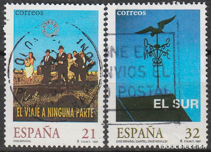 Sellos: Edifil n&ordm; 3472/3, CINE ESPA&Ntilde;OL: EL VIAJE A NINGUNA PARTE Y EL SUR, USADO (SERIE COMPLETA)