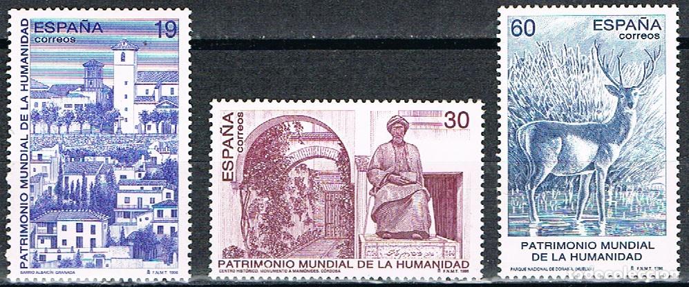 Sellos: EDIFIL N&ordm; 3453/5, PATRIMONIO MUNDIAL DE LA HUMANIDAD 2006, NUEVO *** SERIE COMPLETA