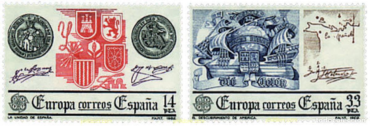 Sellos: 85072 MNH ESPA&Ntilde;A 1982 EUROPA CEPT. HISTORIA