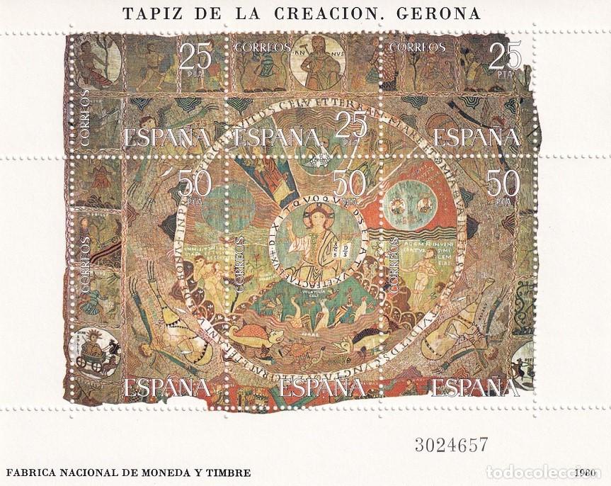 Sellos: HB Hojita Bloque Edifil 2591 - Tapiz de la Creaci&oacute;n Gerona Girona - 1980