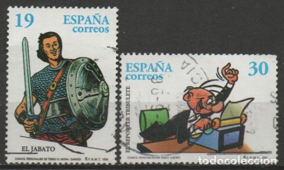 Sellos: EDIFIL N&ordm; 3435/6, COMICS:EL REPORTER TRIBULETE Y EL JABATO, USADO, SERIE COMPLETA