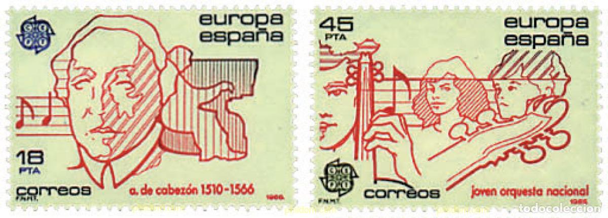 Sellos: 85132 MNH ESPA&Ntilde;A 1985 EUROPA CEPT. A&Ntilde;O EUROPEO DE LA MUSICA