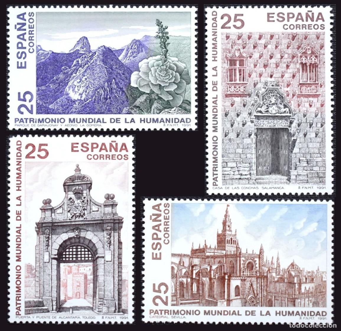 Sellos: 4v Espa&ntilde;a, 1991 | UNESCO WH | Ed: 3146/9, Yv: 2754/7, Mi: 3019/22, SG: 3134/7 MNH **