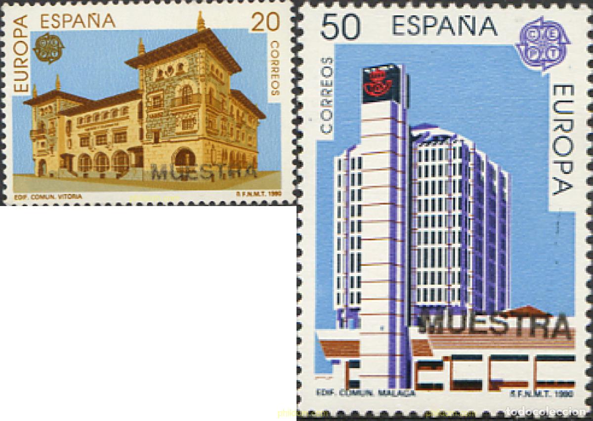 Sellos: 238095 MNH ESPA&Ntilde;A 1990 EUROPA CEPT. OFICINAS POSTALES