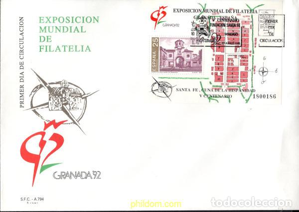 Sellos: 392091 MNH ESPA&Ntilde;A 1991 GRANADA 92. EXPOSICION FILATELICA INTERNACIONAL