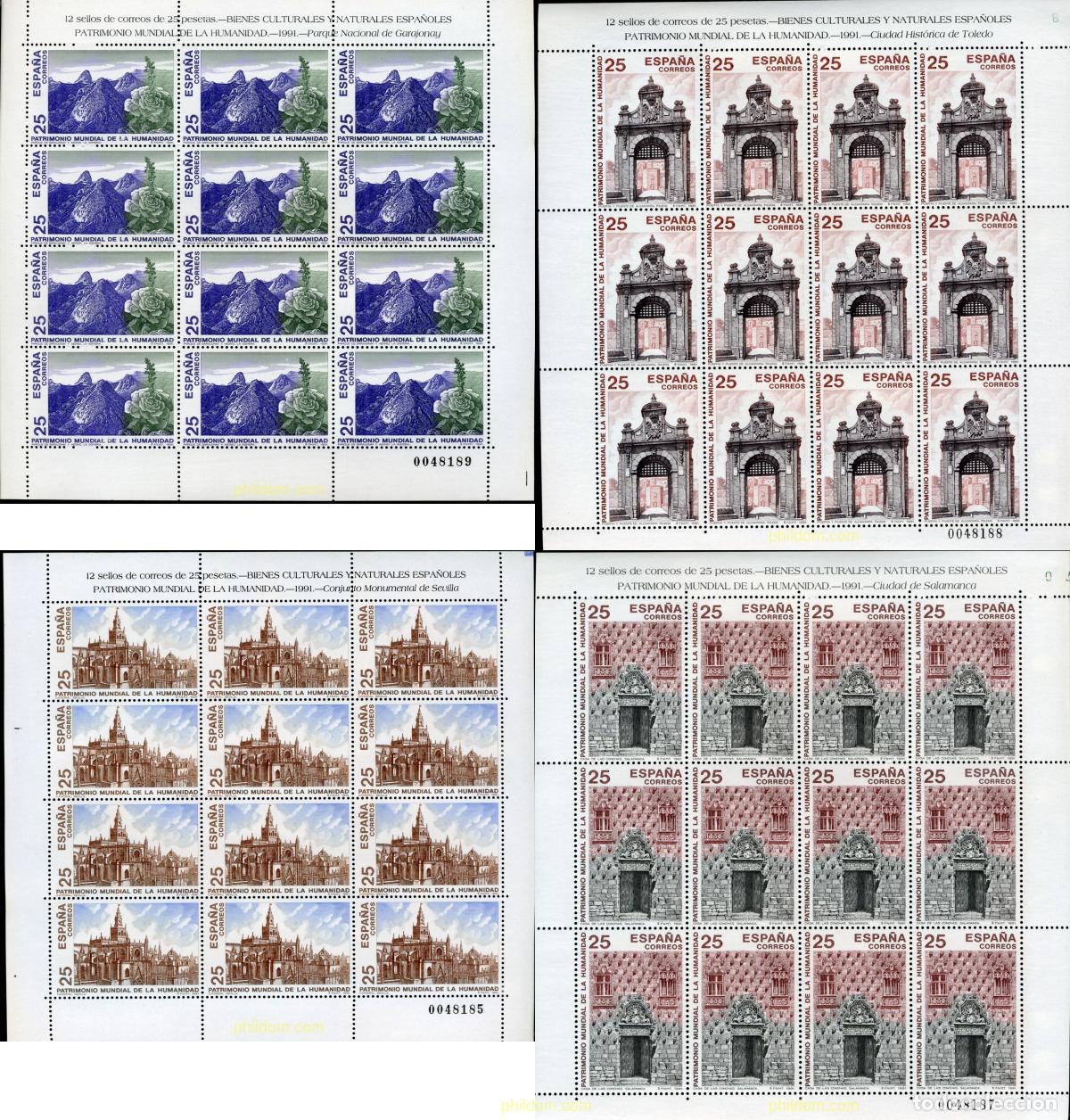 Sellos: 12246 MNH ESPA&Ntilde;A 1991 PATRIMONIO MUNDIAL DE LA HUMANIDAD