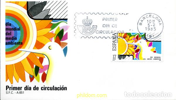 Sellos: 261015 MNH ESPA&Ntilde;A 1985 DIA MUNDIAL DEL MEDIO AMBIENTE