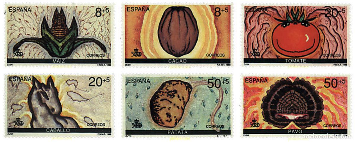 Sellos: 85833 MNH ESPA&Ntilde;A 1989 5 CENTENARIO DEL DESCUBRIMIENTO DE AMERICA