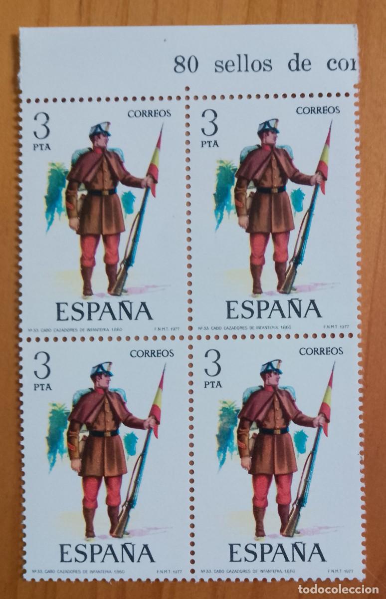 Sellos: ESPA&Ntilde;A - V/F 3 PTA - TIRA NUEVA - EDIFIL 2383, A&Ntilde;O 1977, - UNIFORMES MILITARES, CABO CAZADORES