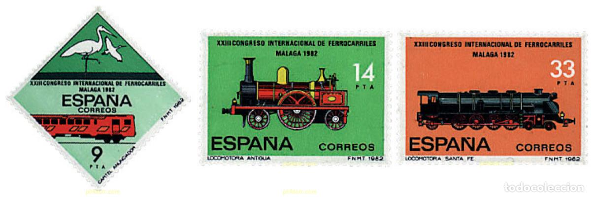 Sellos: 85723 MNH ESPA&Ntilde;A 1982 23 CONGRESO INTERNACIONAL DE LOS FERROCARRILES