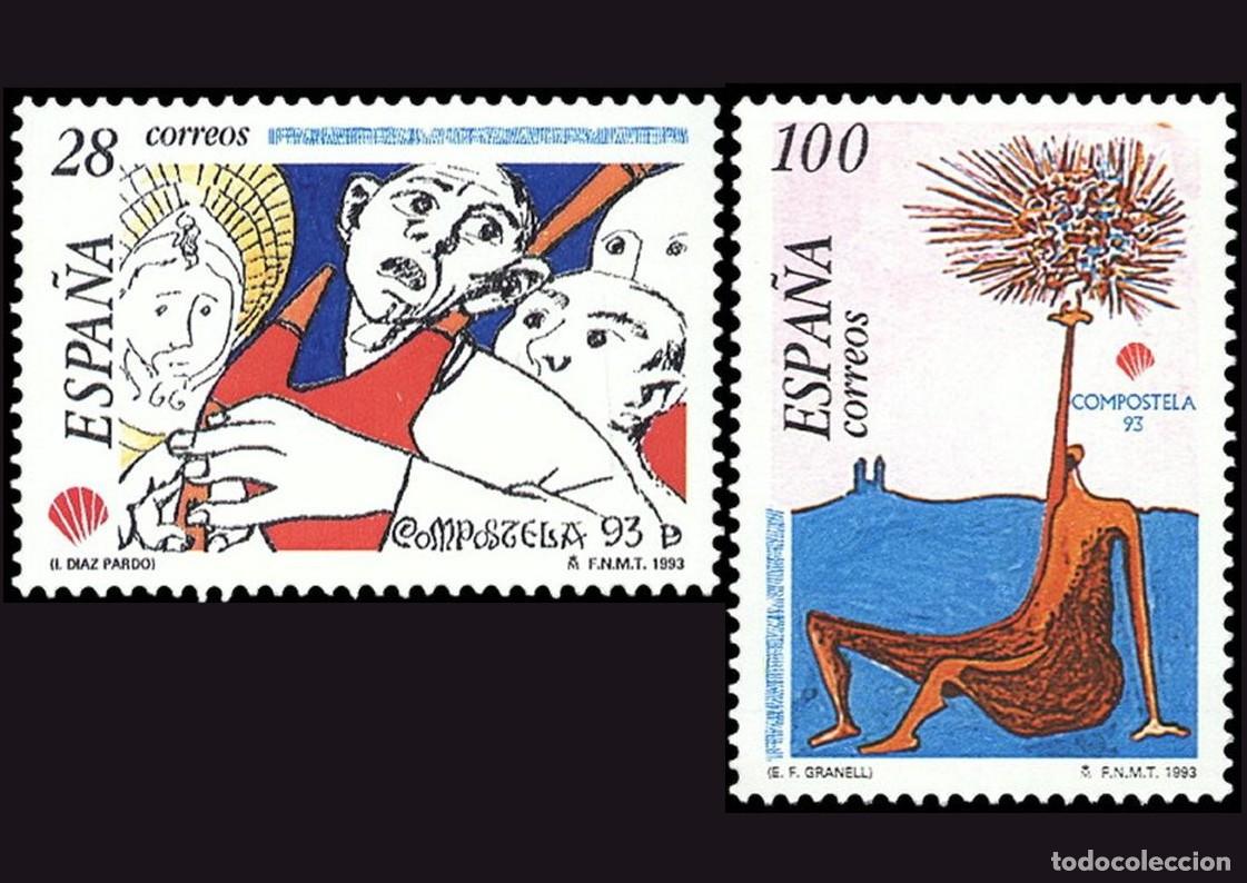 Sellos: 2v Espa&ntilde;a, 1993 | Xacobeo '93 | Yv: 2849/50, Ed: 3256+3258 MNH **