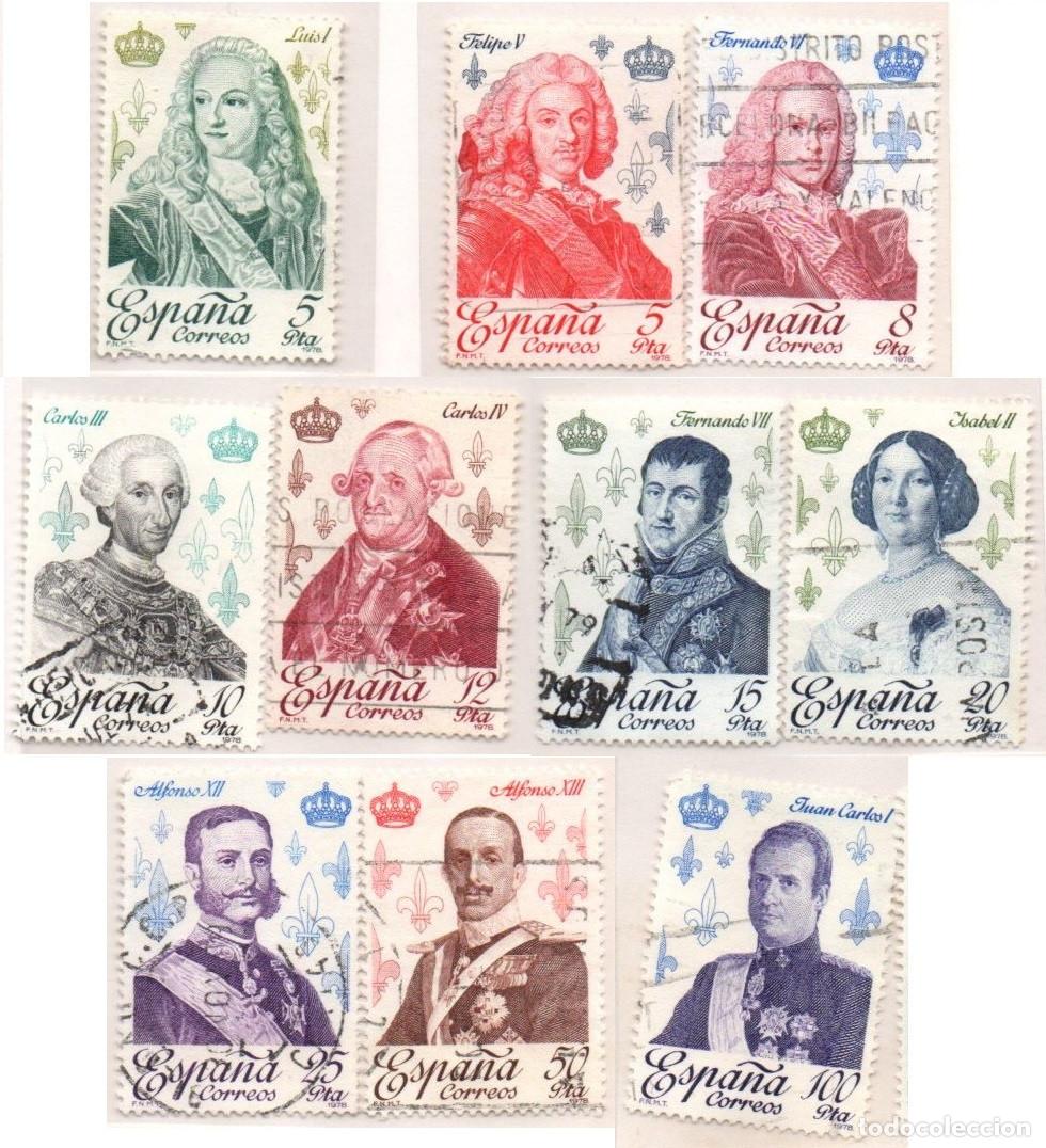 Sellos: SERIE SELLOS ESPA&Ntilde;A REY 1978 BORBONES USADOS EDIFIL N&ordm; 2496-05 COMPLETA