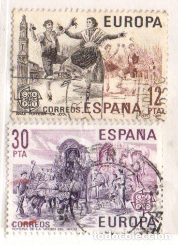 Sellos: SERIE SELLOS ESPA&Ntilde;A REY 1981 EUROPA USADOS EDIFIL N&ordm; 2615-16 COMPLETA