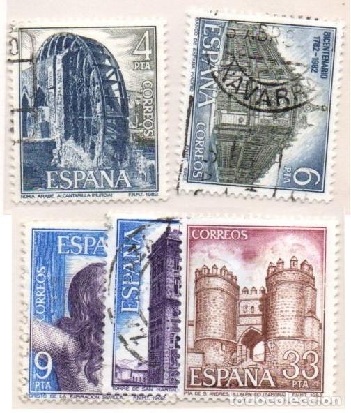 Sellos: SERIE SELLOS ESPA&Ntilde;A REY 1982 TURISMO USADOS N&ordm; 2676-80 COMPLETA