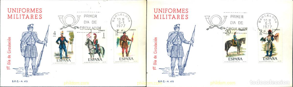 Sellos: 282297 MNH ESPA&Ntilde;A 1977 UNIFORMES MILITARES