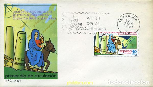 Sellos: 261320 MNH ESPA&Ntilde;A 1984 1600 ANIVERSARIO DEL VIAJE DE LA MONJA EGERIA AL ORIENTE BIBLICO
