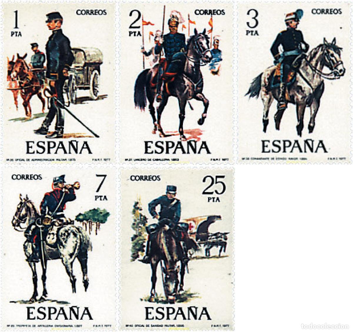 Sellos: 84998 MNH ESPA&Ntilde;A 1977 UNIFORMES MILITARES