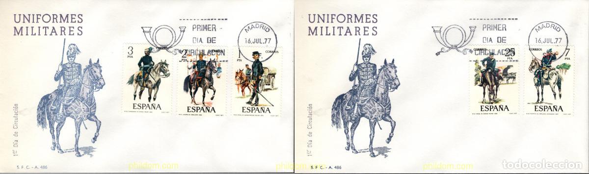 Sellos: 402313 MNH ESPA&Ntilde;A 1977 UNIFORMES MILITARES
