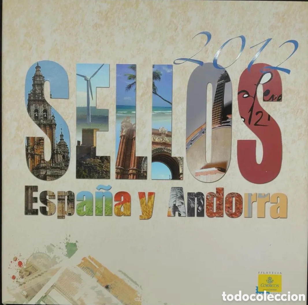 Sellos: Libro Album sellos Oficial de Correos Espa&ntilde;a y Andorra a&ntilde;o 2012 sin sellos
