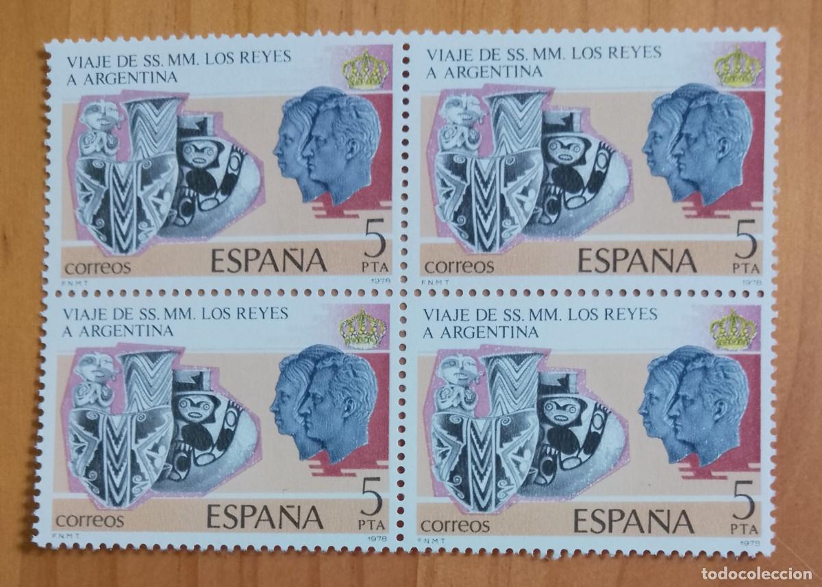 Sellos: ESPA&Ntilde;A - V/F 5 PTA - TIRA NUEVA -EDIFIL 2495, A&Ntilde;O 1978 - VIAJE DE SS. MM. LOS REYES A ARGENTINA