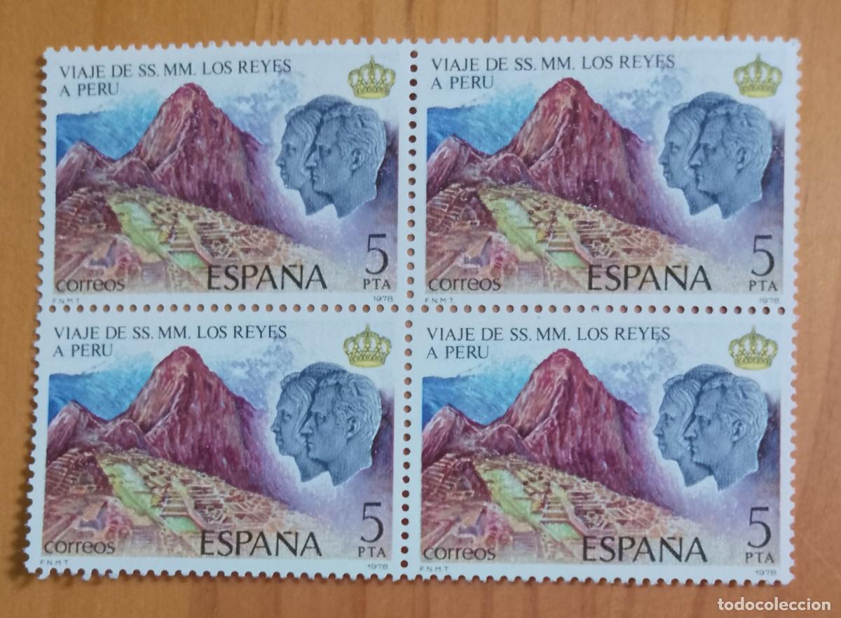 Sellos: ESPA&Ntilde;A - V/F 5 PTA - TIRA NUEVA -EDIFIL 2494, A&Ntilde;O 1978 - VIAJE DE SS. MM. LOS REYES A PER&Uacute;