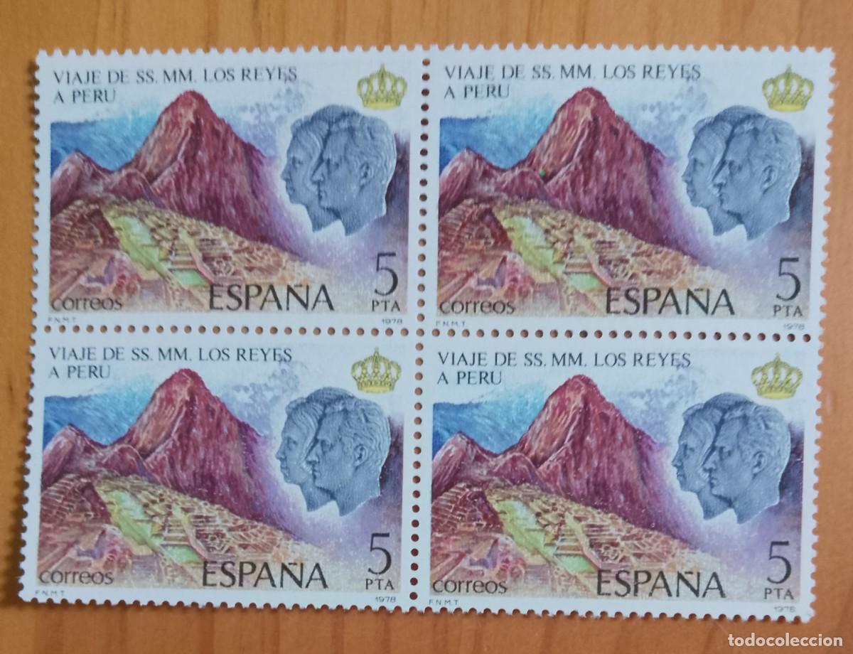 Sellos: ESPA&Ntilde;A - V/F 5 PTA - TIRA NUEVA -EDIFIL 2494, A&Ntilde;O 1978 - VIAJE DE SS. MM. LOS REYES A PER&Uacute;