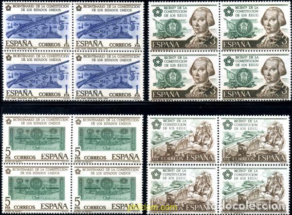 Sellos: 236717 MNH ESPA&Ntilde;A 1976 BICENTENARIO DE LA CONSTITUCION DE LOS ESTADOS UNIDOS