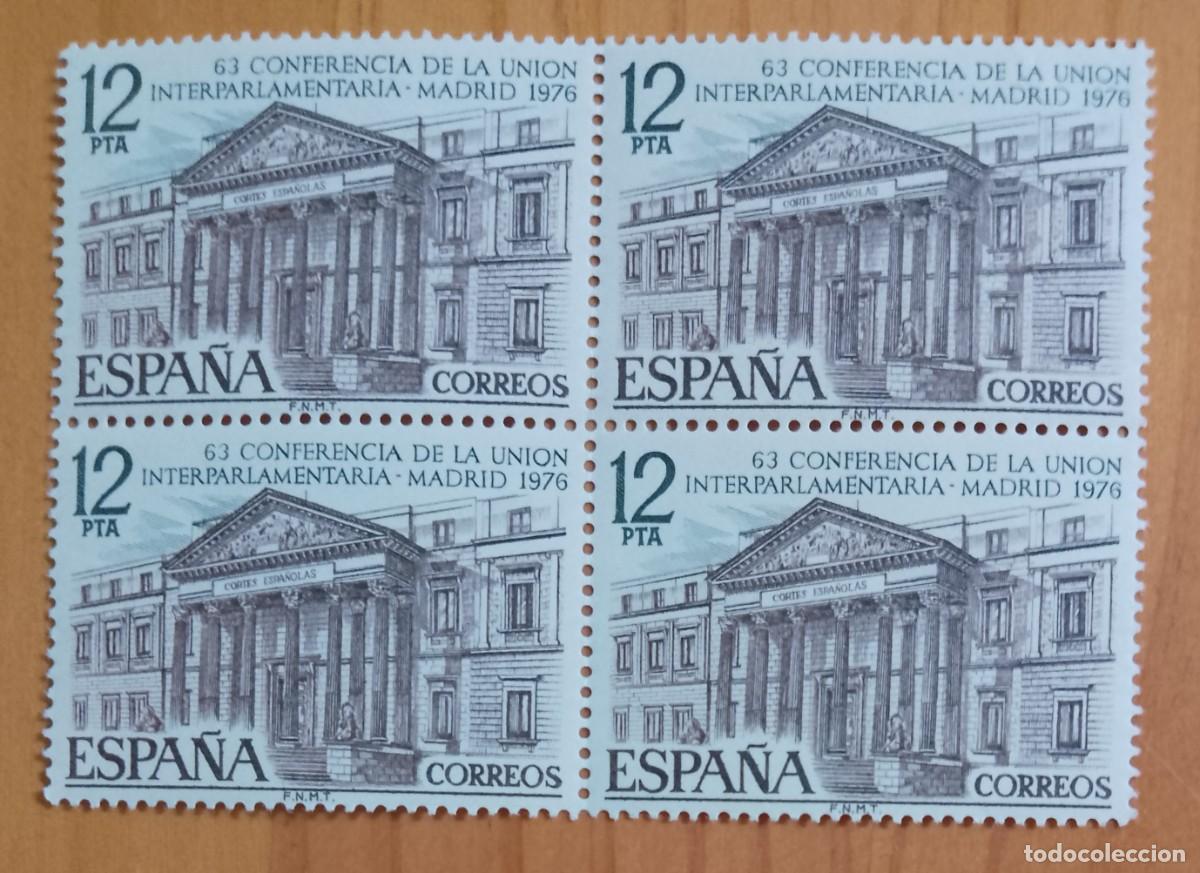 Sellos: ESPA&Ntilde;A - TIRA PERFECTA - V/F 12 PTA -A&Ntilde;O 1976, EDIFIL 2359 - 63 CONFERENCIA UNI&Oacute;N INTERPARLAMENTARIA