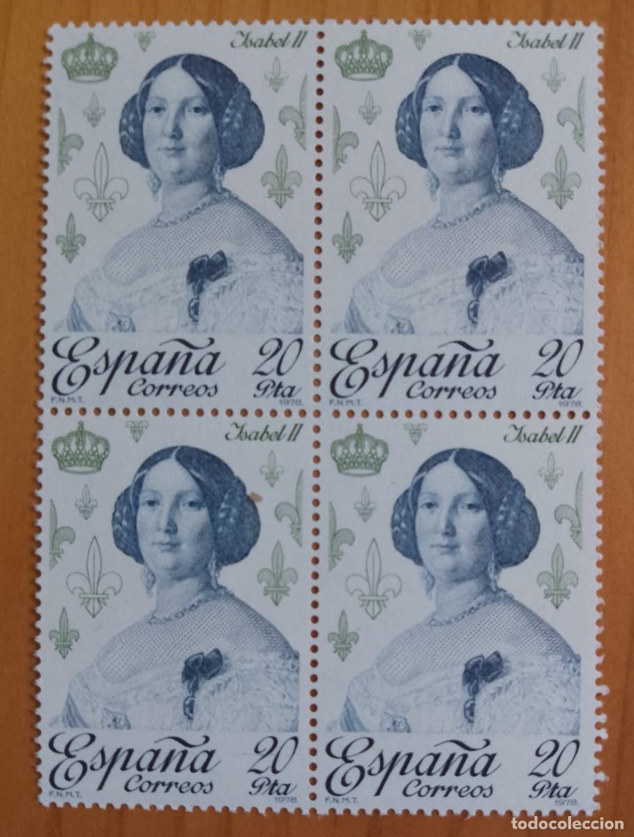 Sellos: ESPA&Ntilde;A - TIRA PERFECTA - V/F 20 PTA - A&Ntilde;O 1978, EDIFIL 2502 - CASA DE BORB&Oacute;N, ISABEL II
