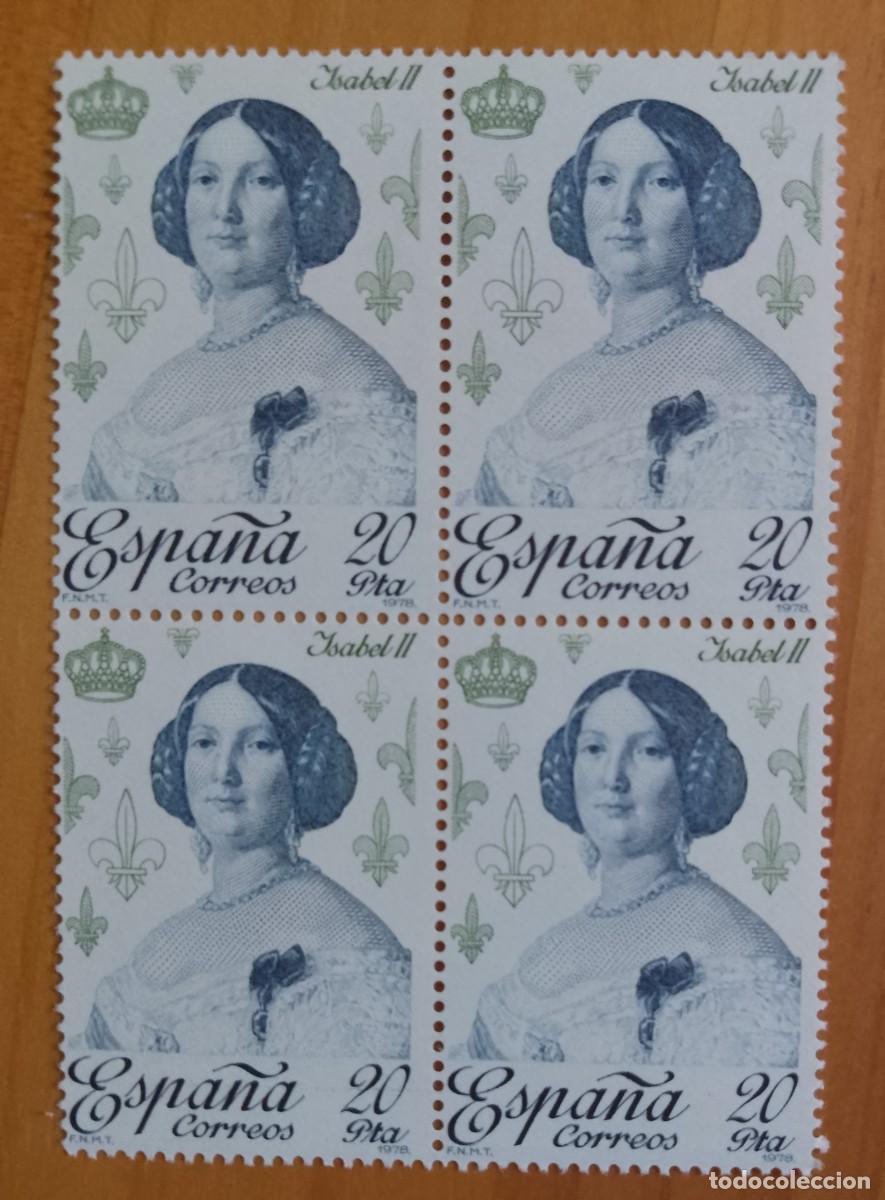 Sellos: ESPA&Ntilde;A - TIRA PERFECTA - V/F 20 PTA - A&Ntilde;O 1978, EDIFIL 2502 - CASA DE BORB&Oacute;N, ISABEL II