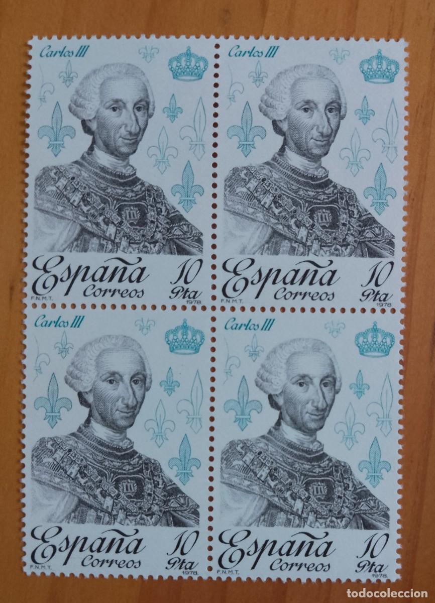Sellos: ESPA&Ntilde;A - TIRA PERFECTA - V/F 10 PTA - A&Ntilde;O 1978, EDIFIL 2499 - CASA DE BORB&Oacute;N, CARLOS III