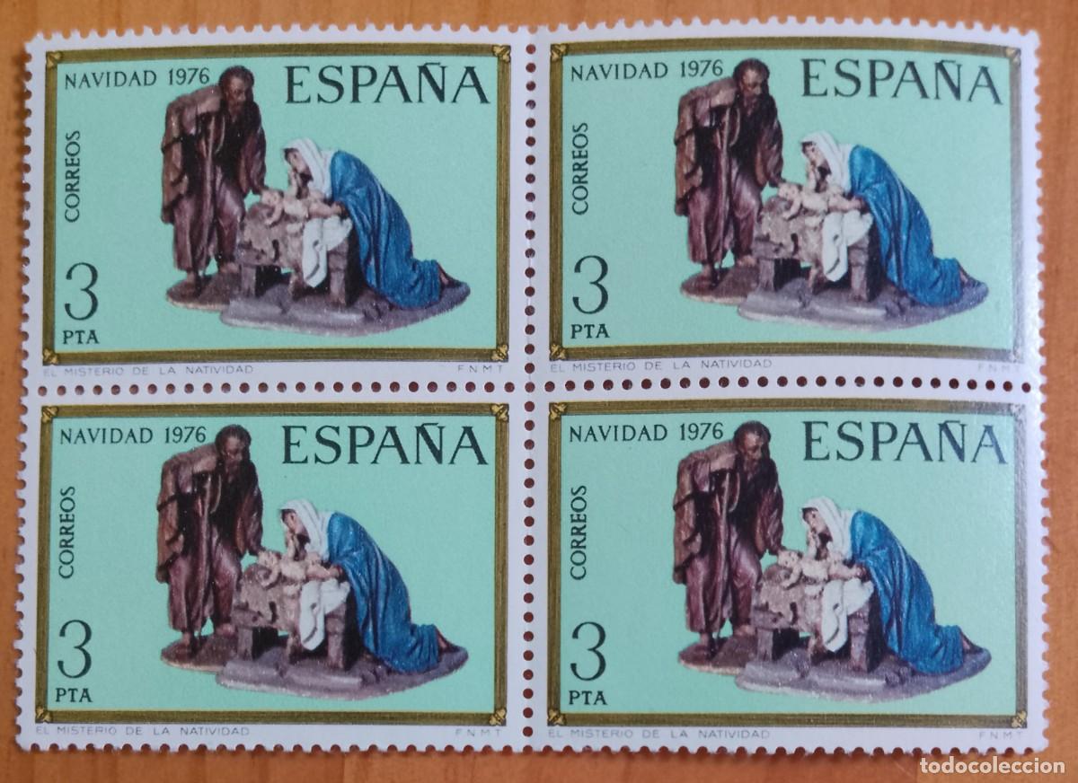 Sellos: ESPA&Ntilde;A - TIRA PERFECTA - V/F 3 PTA - A&Ntilde;O 1976, EDIFIL 2368 - NAVIDAD