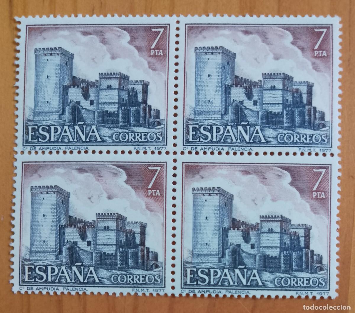 Francobolli: ESPA&Ntilde;A - TIRA PERFECTA - V/F 7 PTA - A&Ntilde;O 1977, EDIFIL 2421 - CASTILLO DE AMPUDIA, PALENCIA