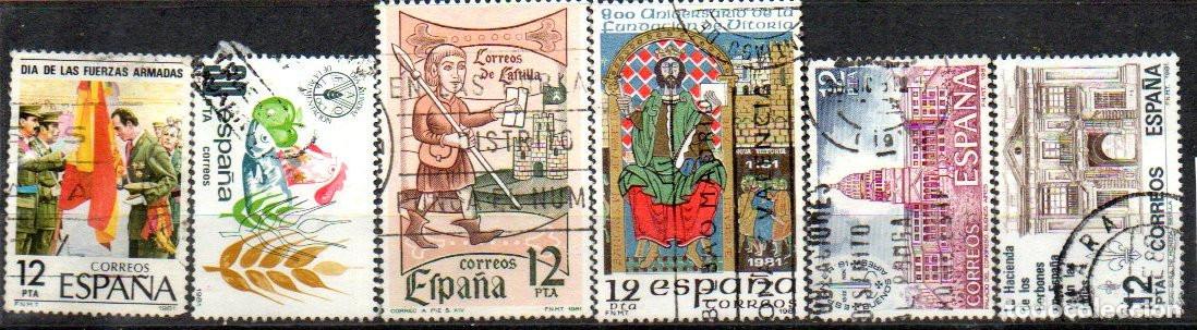 Sellos: SEIS SELLOS ESPA&Ntilde;A REY USADOS 2617, 2621, 2625, 2629, 2632. 2642